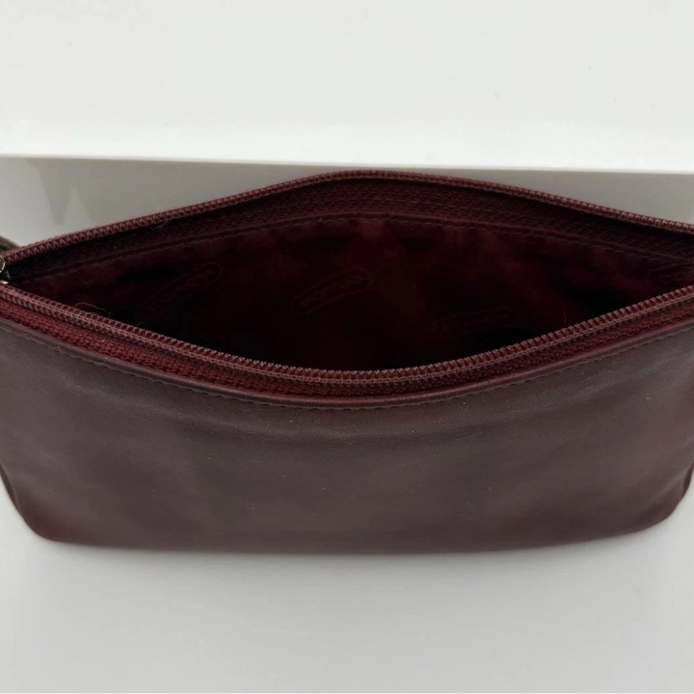 Vintage Coach Flat Card Wallet Skinny Case Red Glovetanned Leather - Picture 7 of 12